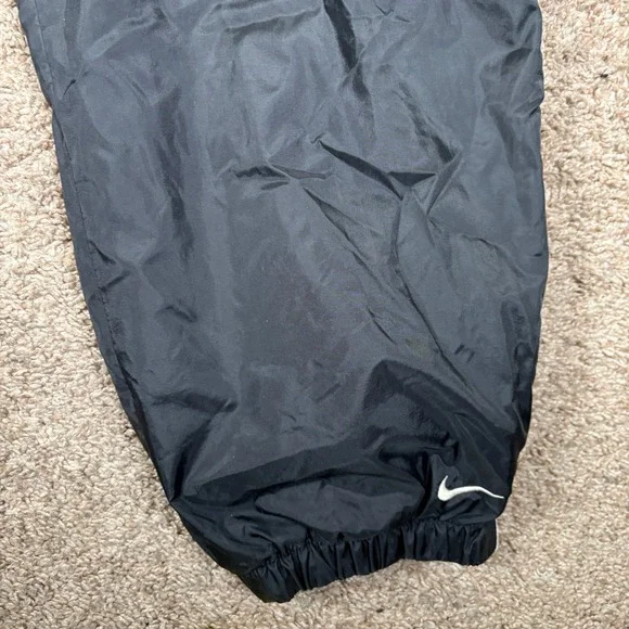 Vintage Nike Track Pants Men's Black White Lined Y2K Grunge Skate Goth Size L - Picture 2 of 10